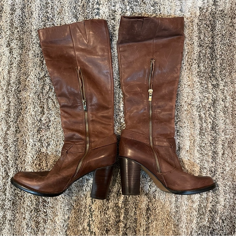 French Connection Brown Heeled Boots
